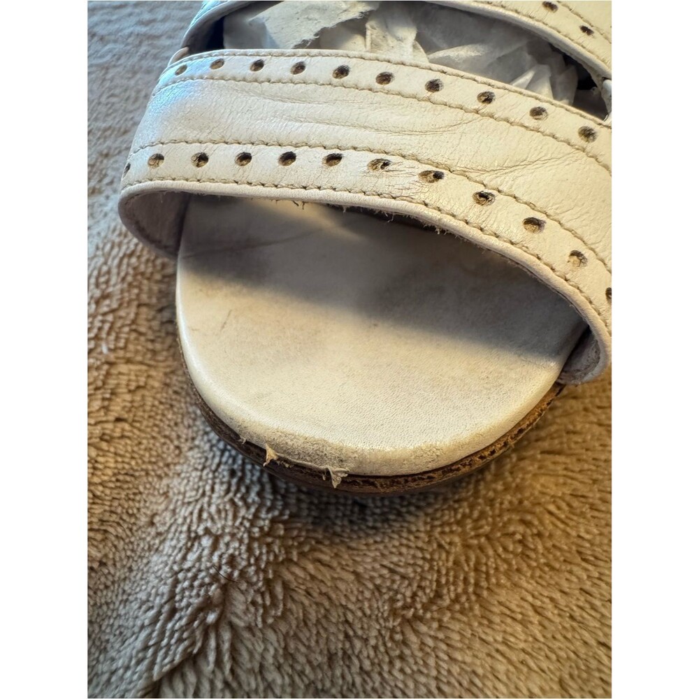 Vintage Joseph Cream Cutout Peep-Toe Heels with Buckle - Picture 6 of 9